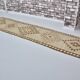 Decorative Vintage White Wool Runner Rug sku 2072