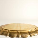 Hollywood Regency Large Oval Brass Tray by Firma Lars Holmström, Sweden 1940's