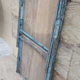 Old folding table in Burmese teak and steel