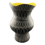 Jean de LESPINASSE (1896-1979). Bell-bottomed vase with corolla neck in glazed ceramic