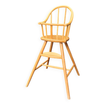 Chaise haute bébé Ikea Gulliver en hêtre cintré