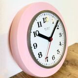 Vintage Pink East German Bakelite Wall Clock from Weimar, 1980s
