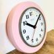 Vintage Pink East German Bakelite Wall Clock from Weimar, 1980s