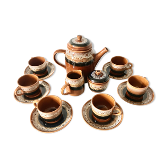 Sarreguemines earthenware coffee service