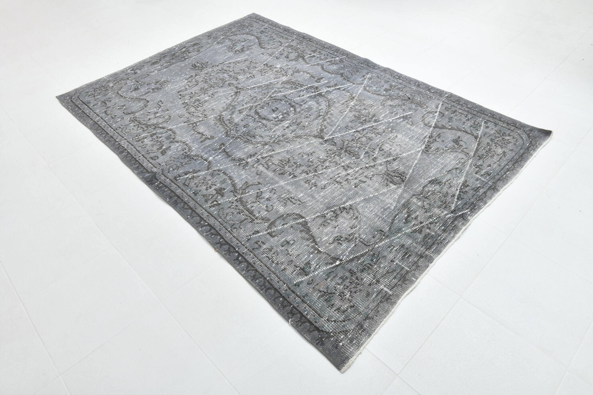 6x8 dark gray classic vintage rug,176x256cm