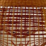 Vintage wicker flower pendant light