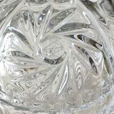 Large candy box in cut Bohemian crystal. Floral/Star motifs