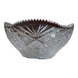 Cut crystal salad bowl