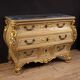 Commode italienne laquée et dorée du 20e siècle