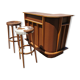 Corner bar and old stool from the 60s/ 70s, seventies skaï, vintage