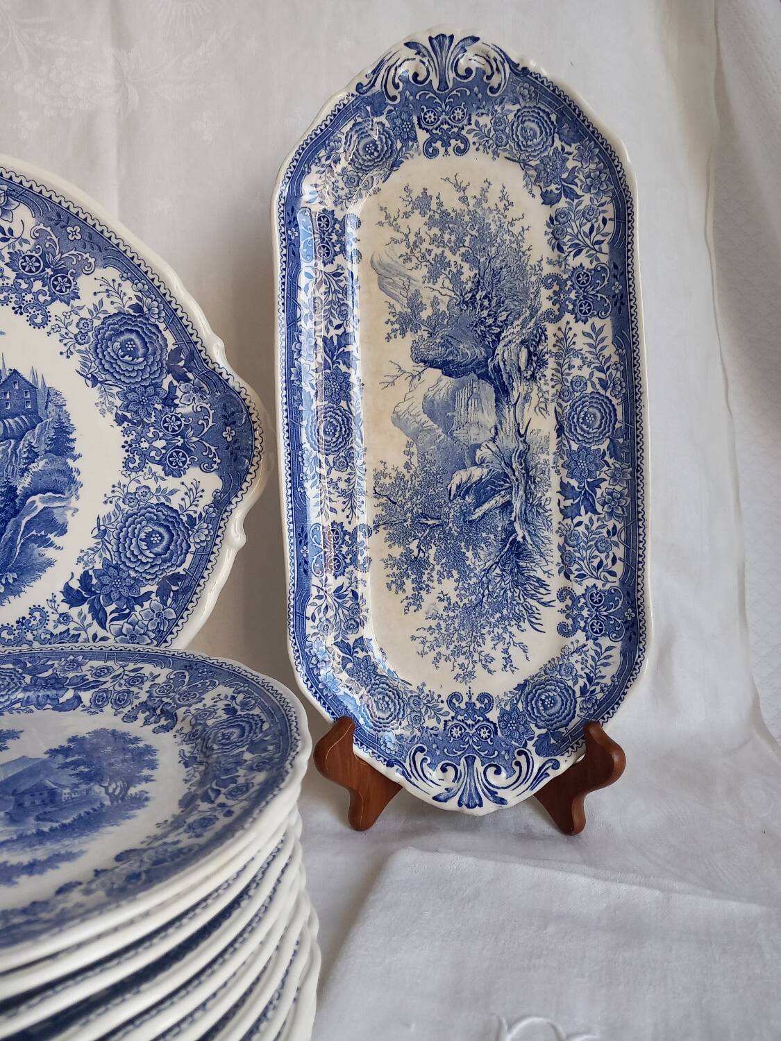 Service dessert Burgenland Villeroy & Boch – Faïence bleue – Très bon