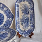 Service dessert Burgenland Villeroy & Boch – Faïence bleue – Très bon