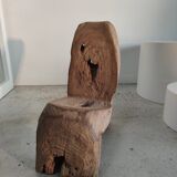 Armchair made of recycled solid teak