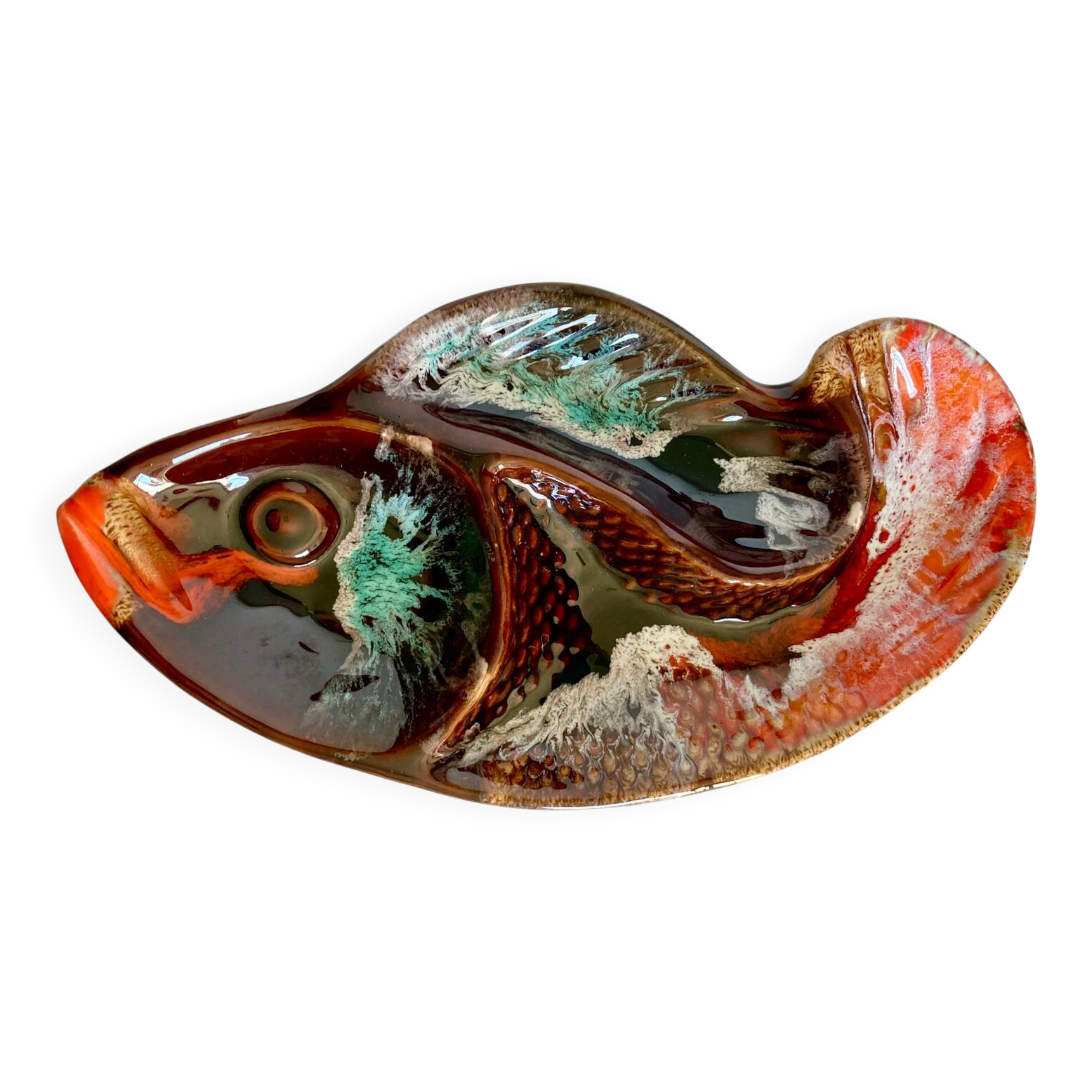 Fish-shaped dish in the Vallauris style