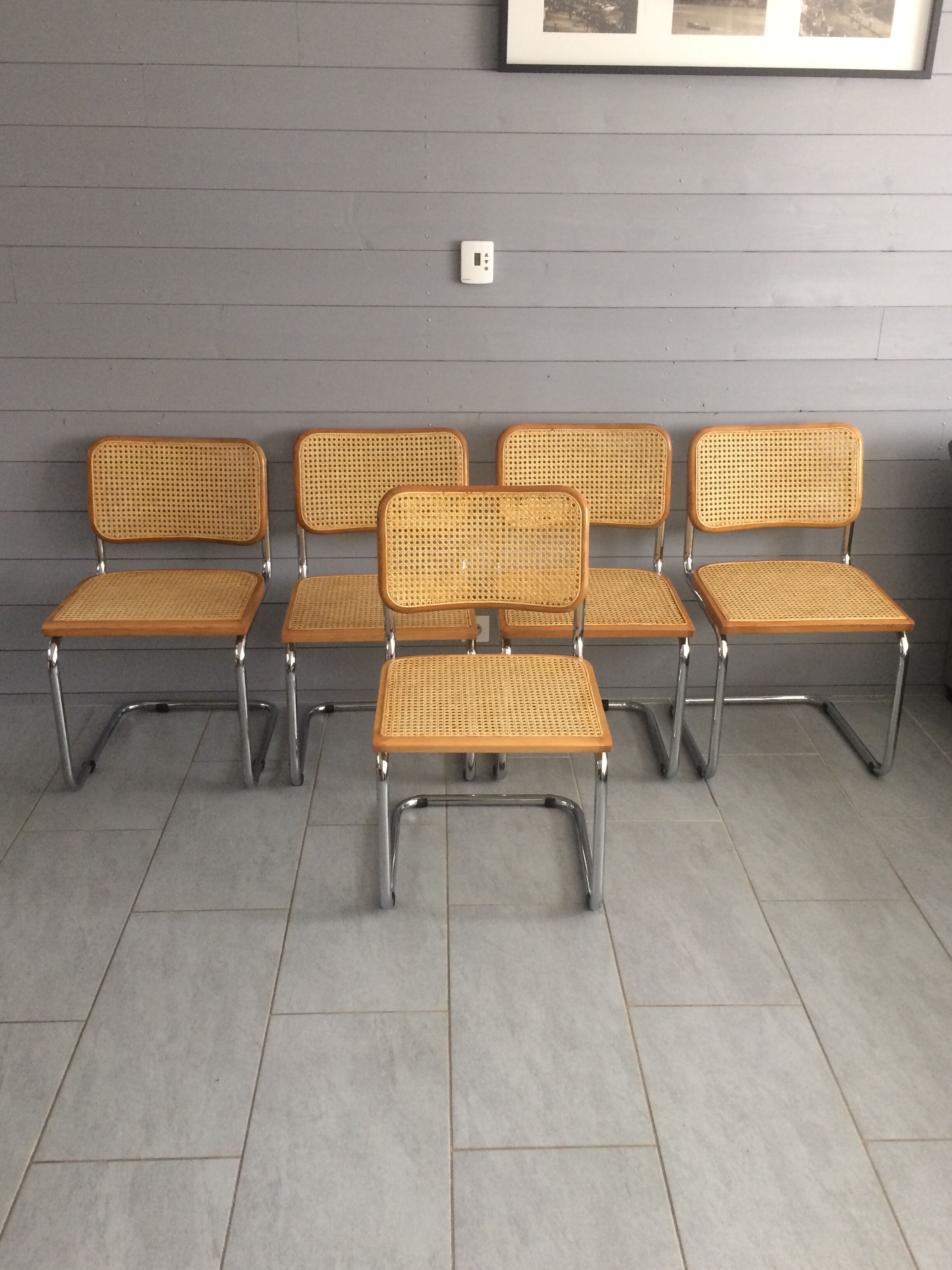 Series of 5 chairs B32 Breuer