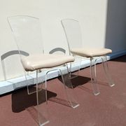 70s plexiglass chairs