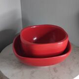 Red ceramic bowl