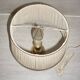 Empire style lamp in golden brass with pleated shade