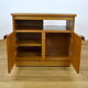 Meuble bas vintage en orme 1970 / 1980