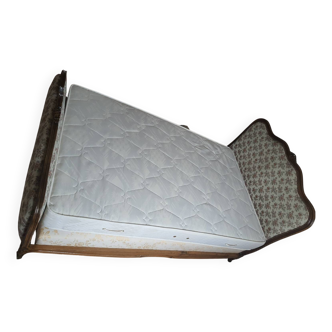 Louis XV style upholstered bed