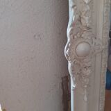 Fireplace mirror painted white 102x130cm