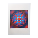 Victor Vasarely  Op Art Limited Edition Lithograph (1975) Signature pri