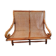 Rattan planter bench/tamarind wood