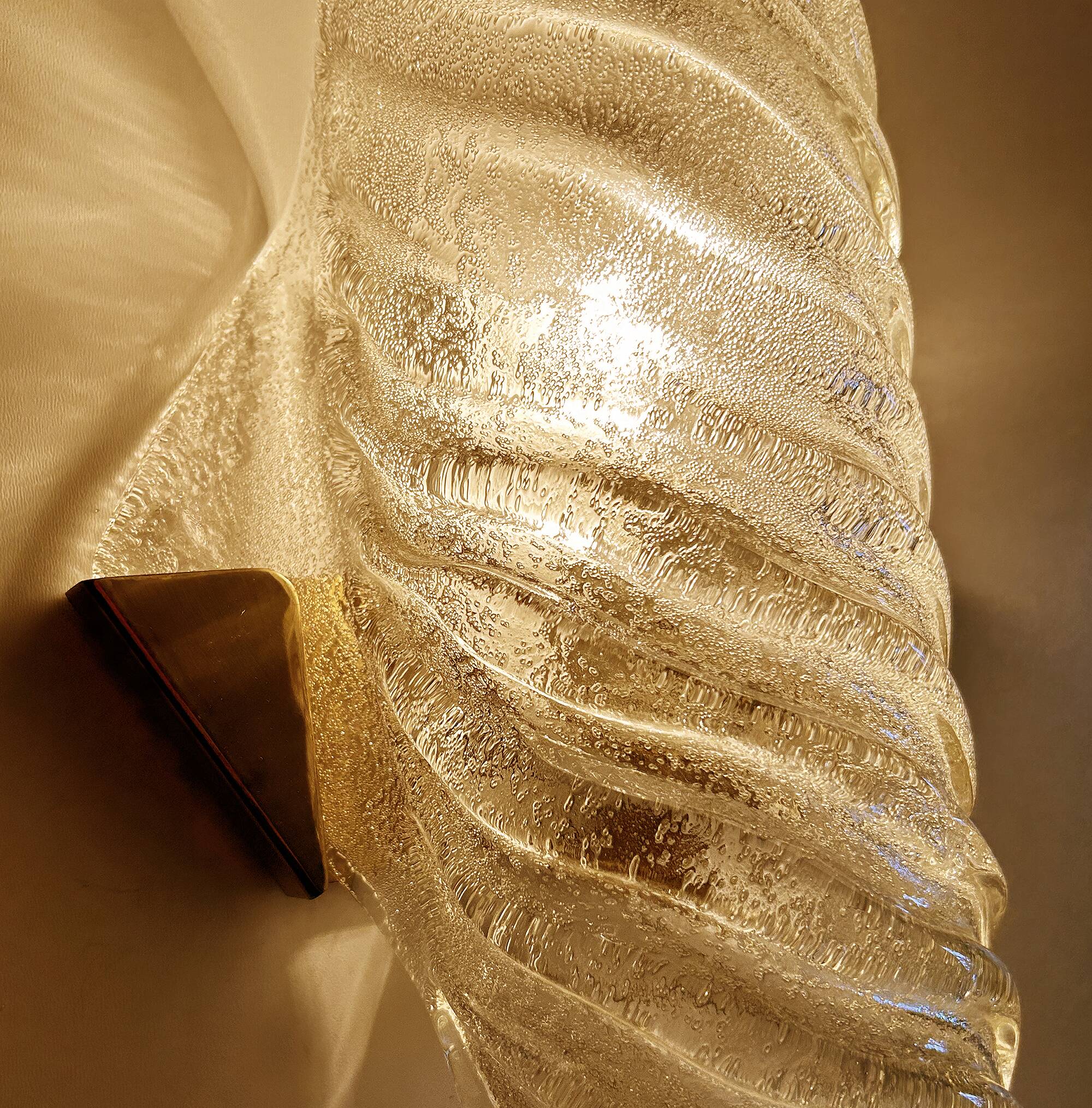 Pair of large Murano glass wall lights