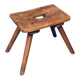 Folk Art Handmade Milk Stool, Late 1800s