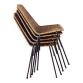 Set of 5 "Basket" chairs by Gianfranco Legler, 1950s