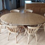 Dining table and 6 chairs: solid spruce