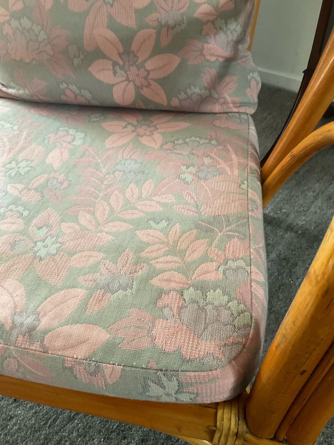 Vintage rattan armchair 70s