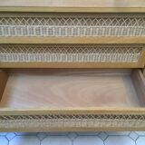 Vintage rattan dresser