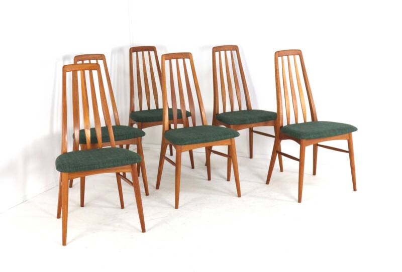 Set of 6 Niels Koefoed 'Eva' chairs - danish design in teak - vintage