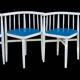 Serie de 4 chaises vintage encastrable d'angle Thonet