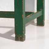 Antique green table in solid pine (circa 1920)