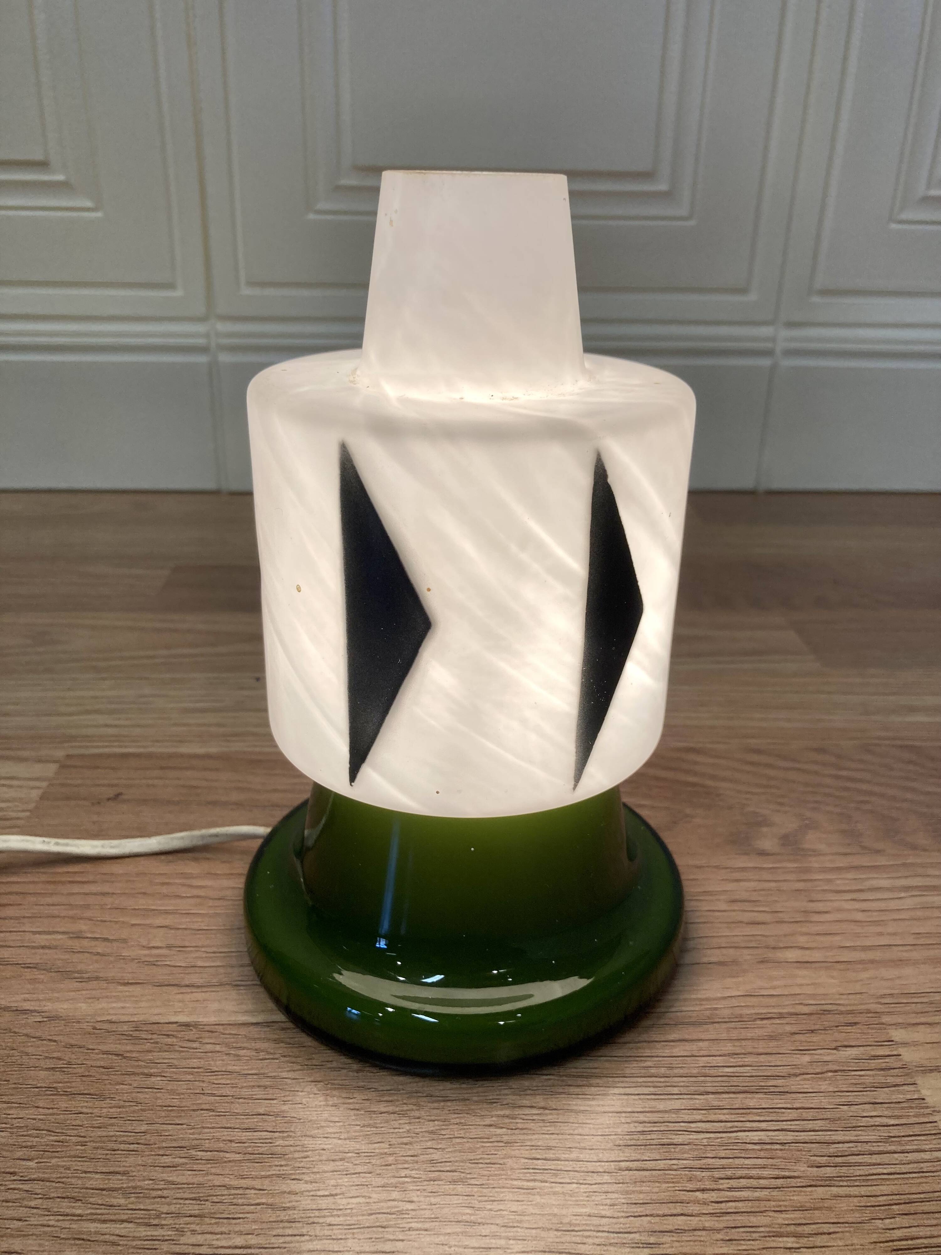 Opaline lamp "Scandinavian design 1950".