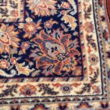 Saint Maclou Persian rug with flowers, wool velvet, burgundy, 240x330