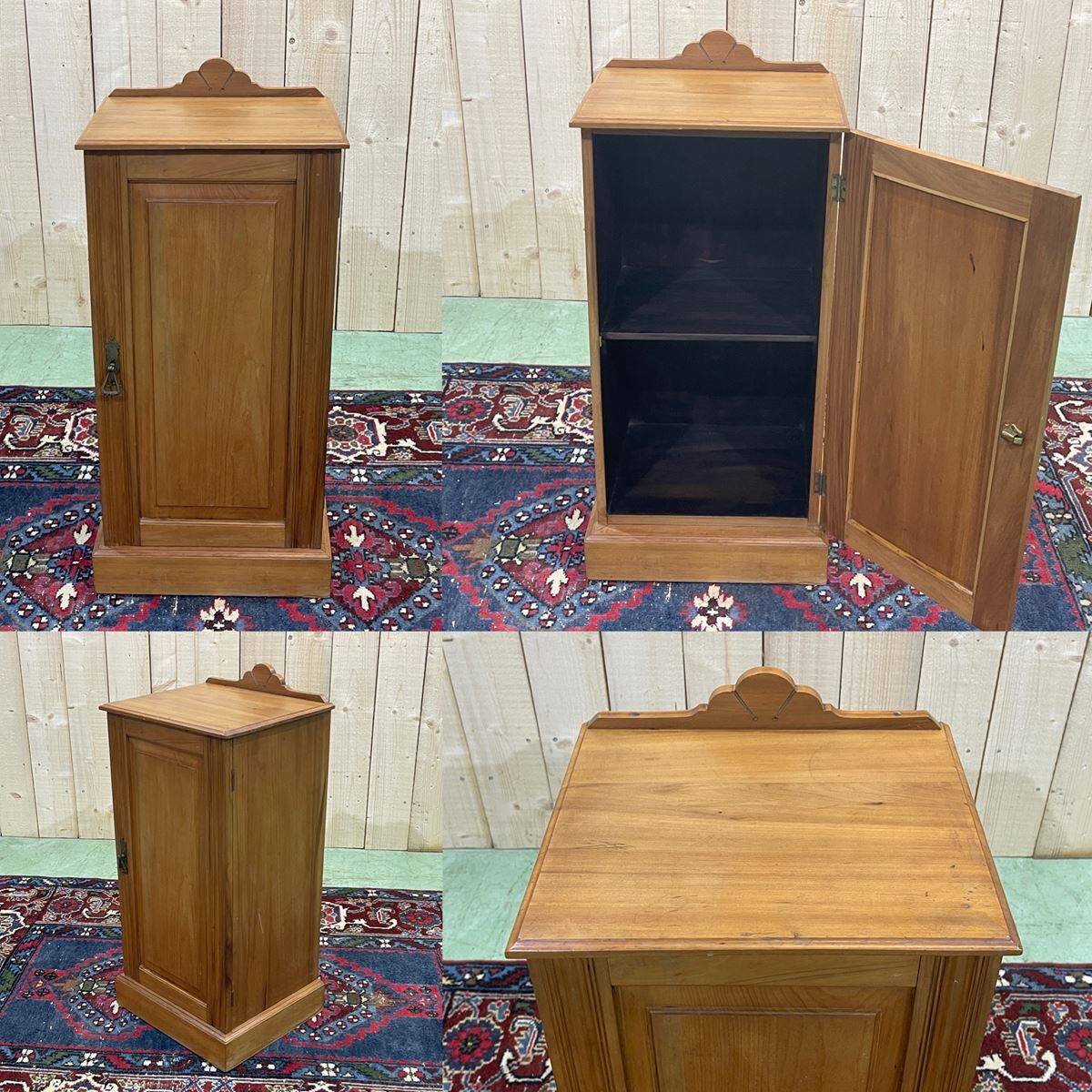 English bedside table in satin wood from the 1930s.