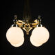 Ar Deco Brass 4-flamming Chandelier, 1920s