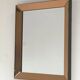 Vintage Peach/Rose Smoked Mirror – Beveled Frame, 1970s