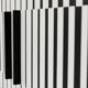 Vintage Sideboard with Hand-Painted Op-Art Pattern, 1970s.