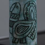 BLUE CERAMIC VASE, BERNARD LECLERC, 1980s