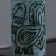 BLUE CERAMIC VASE, BERNARD LECLERC, 1980s