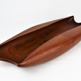 Scandinavian cut in vintage carved teak 1960