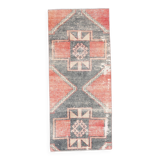 3x6 Red Tribal Vintage Runner Rug, 81x185Cm