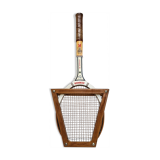 Vintage tennis racket with wooden press