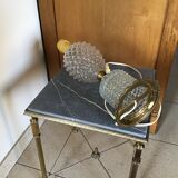 Brass and crystal lamp