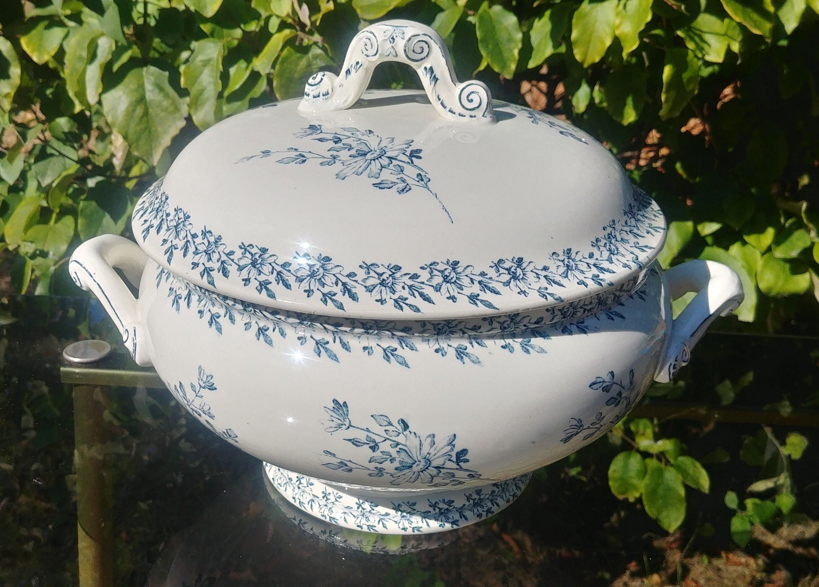 Large soup pot Terre de Fer de Luneville K &G model Paquerette late 19th