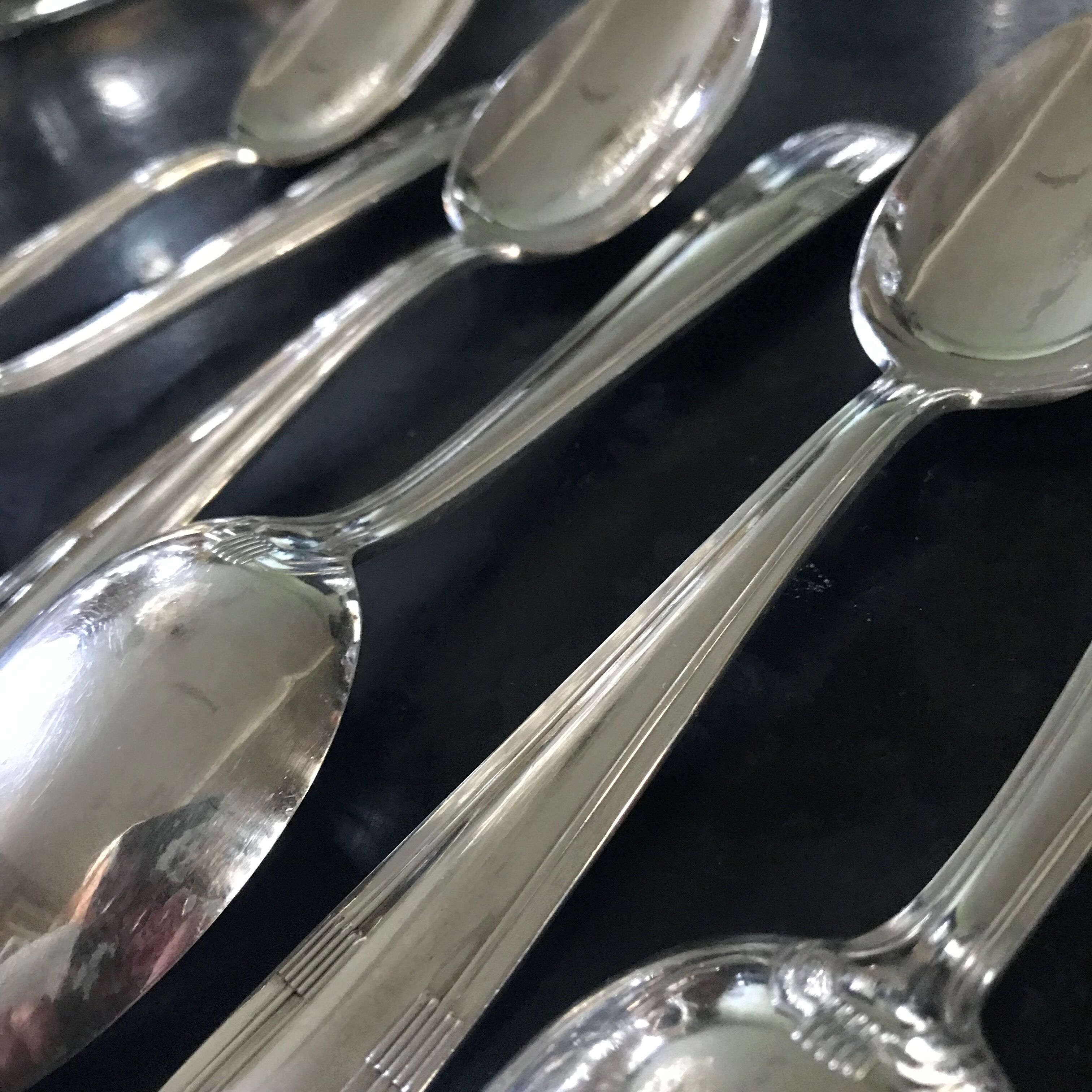 Pop-up Christmas 2022 Set of 6 cutlery in silver metal mid-XXth